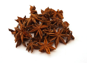 Obraz premium Cacalia ainsliaeflora, Star Anise isolated on white background 