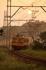 Obraz premium 島根県出雲市松江市の一畑電車