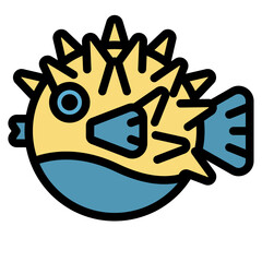 pufferfish line icon © Satawat Anukul
