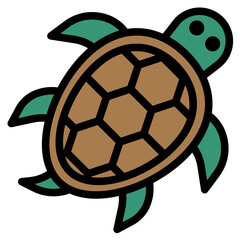turtle line icon