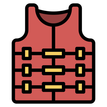 red life vest icon clip art preview