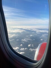 Fototapeta premium view from airplane window