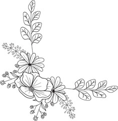 Floral Wreath Plant Arrangement Decorative Ornament Save the Date Invitation