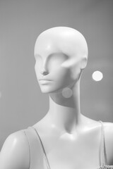 mannequins inside a fashion house In glass