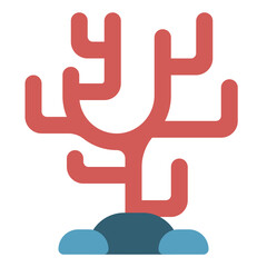 coral flat icon