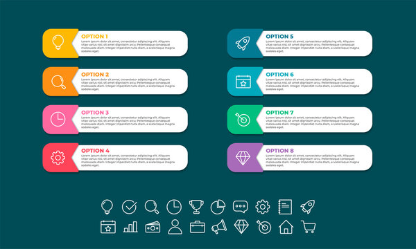 list infographic template design . option infographic template design,business infographic concept for presentations, banner, workflow layout, process diagram, flow chart and how it work
