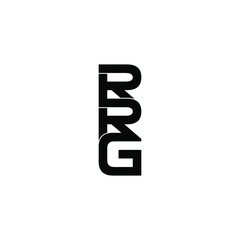 rrg initial letter monogram logo design