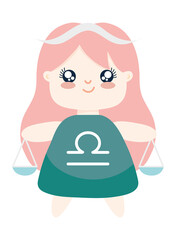 kawaii character of libra