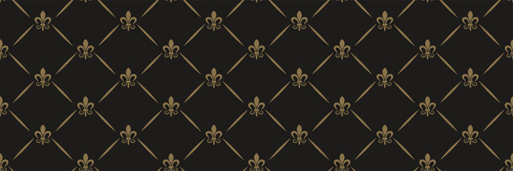 seamless pattern with golden ornament