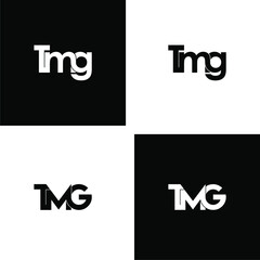 tmg initial letter monogram logo design set