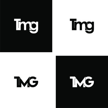 tmg initial letter monogram logo design set