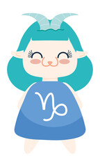 kawaii character of capricorn