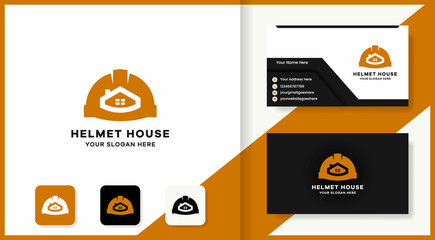 helmet real estate logo and business card design