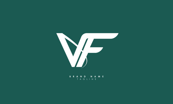 Alphabet letters Initials Monogram logo VF, FV, V and F