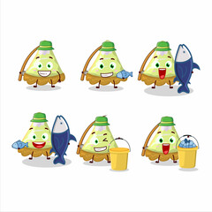 A fisherman slice of key lime pie cartoon picture catch a big fish