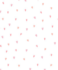 Tiny pink hearts seamless pattern