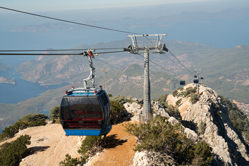 Paragliding center Babadağ Cable Car, (Cableway, Teleferik). Watch the world famous blue...