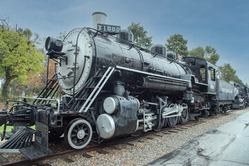 Plakat old steam locomotive