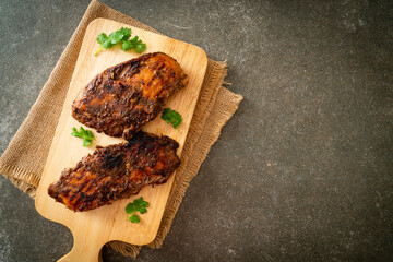 spicy grilled jamaican jerk chicken