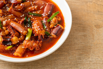 Stir-fried squid or octopus with Korean spicy sauce