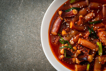 Stir-fried squid or octopus with Korean spicy sauce