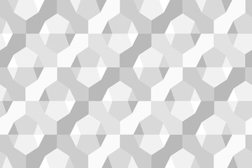 Fototapeta na wymiar Simple 3D geometric pattern vector grey background