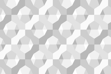 Simple 3D geometric pattern vector grey background