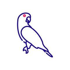 Bird Vector 2 colours Icon Design illustration. Veterinary Symbol on White background EPS 10 File