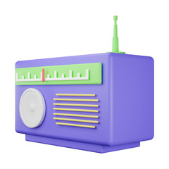 3d rendering radio icon