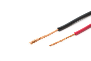 electric wire isolated on white background