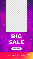 Obraz premium Modern sale banners template for social media template. End year sale, black Friday, summer sale, season sale banner template design. Vector illustration.