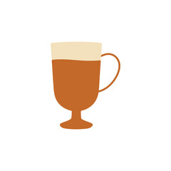 Coffee latte icon in color icon, isolated on white background 