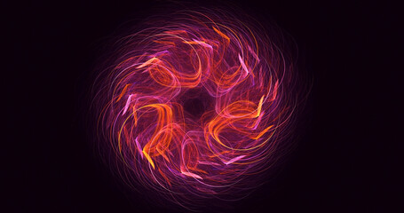 3D rendering abstract round light background