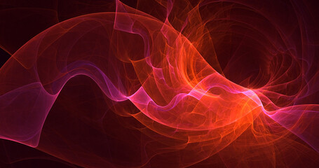 3D rendering abstract multicolor fractal light background