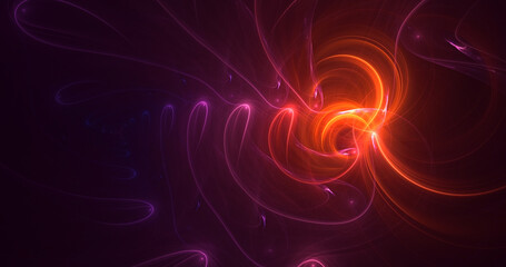 Fototapeta premium 3D rendering abstract multicolor fractal light background