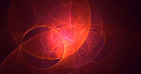 3D rendering abstract multicolor fractal light background