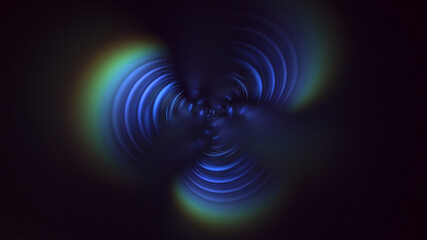 3D rendering abstract colorful fractal light background