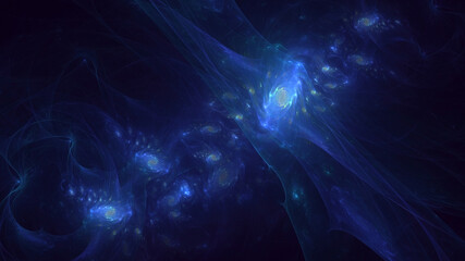 3D rendering abstract multicolor fractal light background