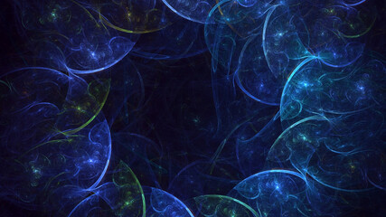 3D rendering abstract colorful fractal light background