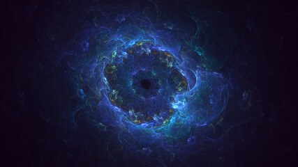 3D rendering abstract round light background