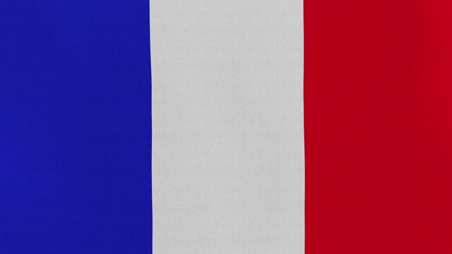 Loopable: Flag of France.

French official flag gently waving in the wind. Highly detailed fabric texture for 4K resolution. 15 seconds loop.