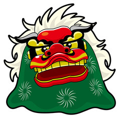 獅子舞　年賀状・正月イメージ