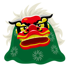 獅子舞　年賀状・正月イメージ