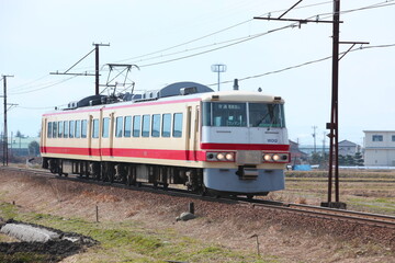 Fototapeta na wymiar 富山地方鉄道ロマンスカー 