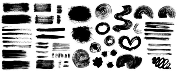 Grunge black and white urban vector big set textures template. Dark Dirty Dust Overlay Distress Background. Easily create an abstract dotted, scratched, vintage effect with noise and grain