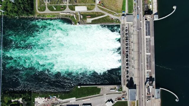 dam water hydro flowing stream russia renewable
