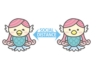 ソーシャルディスタンス　アマビエ