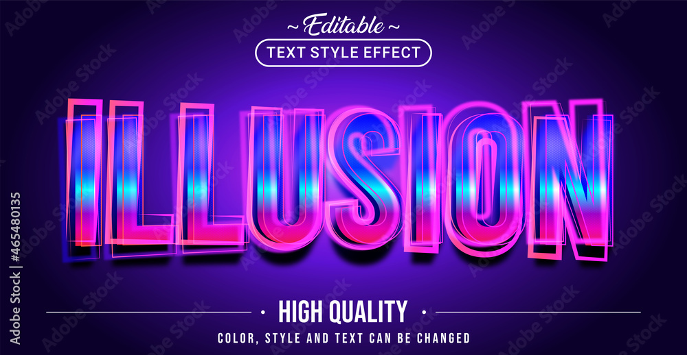 Aufkleber editable text style effect - illusion text style theme.