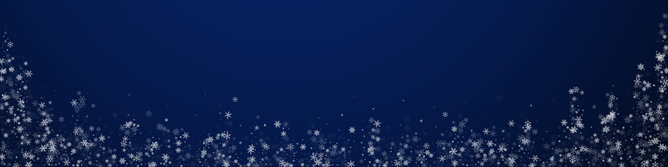 Beautiful snowfall Christmas background. Subtle fl