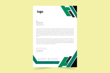 Clean Modern Letterhead Template. Simple creative Letter Head Template with standard sizes. corporate identity letterhead. Vector Illustration